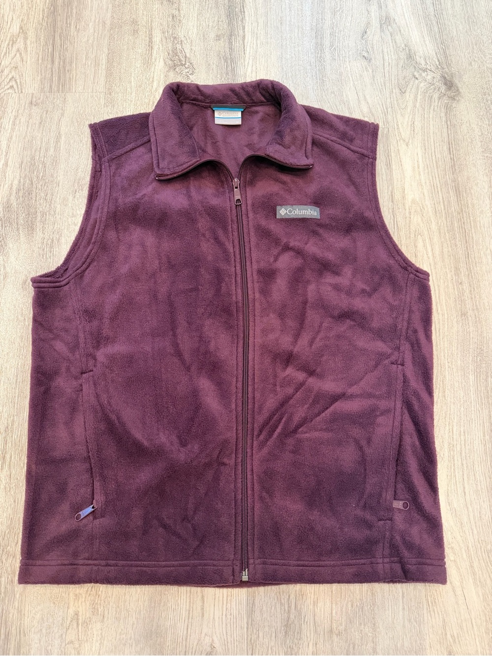 Columbia Plum Purple Fleece Vest Medium NWOT Full Zip Outdoor